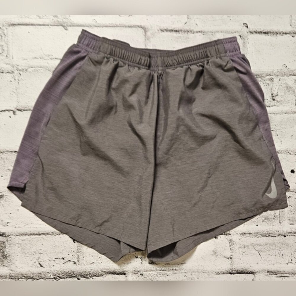 Nike Dri Fit Running Shorts Women's Medium Gray Athletic Activewear